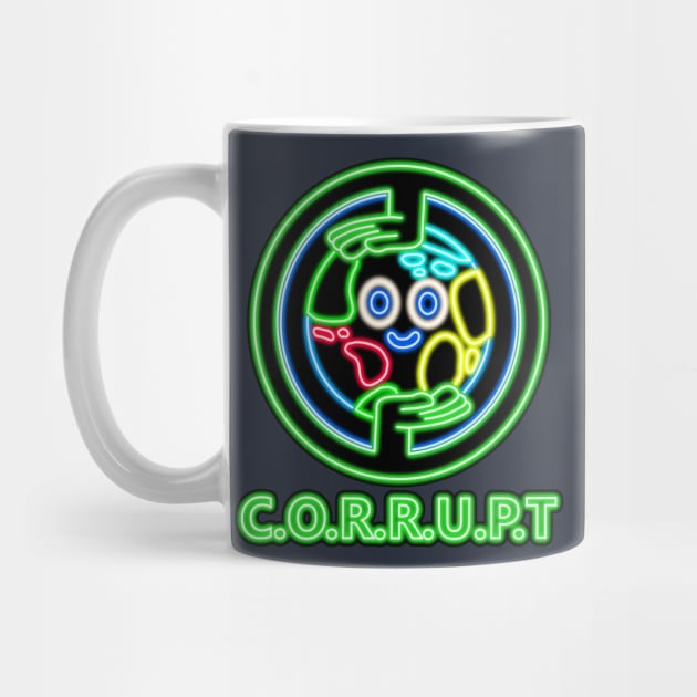 CORRUPT Logo Neon Sign from The Amazing World of Gumball Top Left by gkillerb